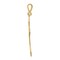 14K Yellow Gold Cross Pendant Charm Religious Jewelry 48 X 25mm